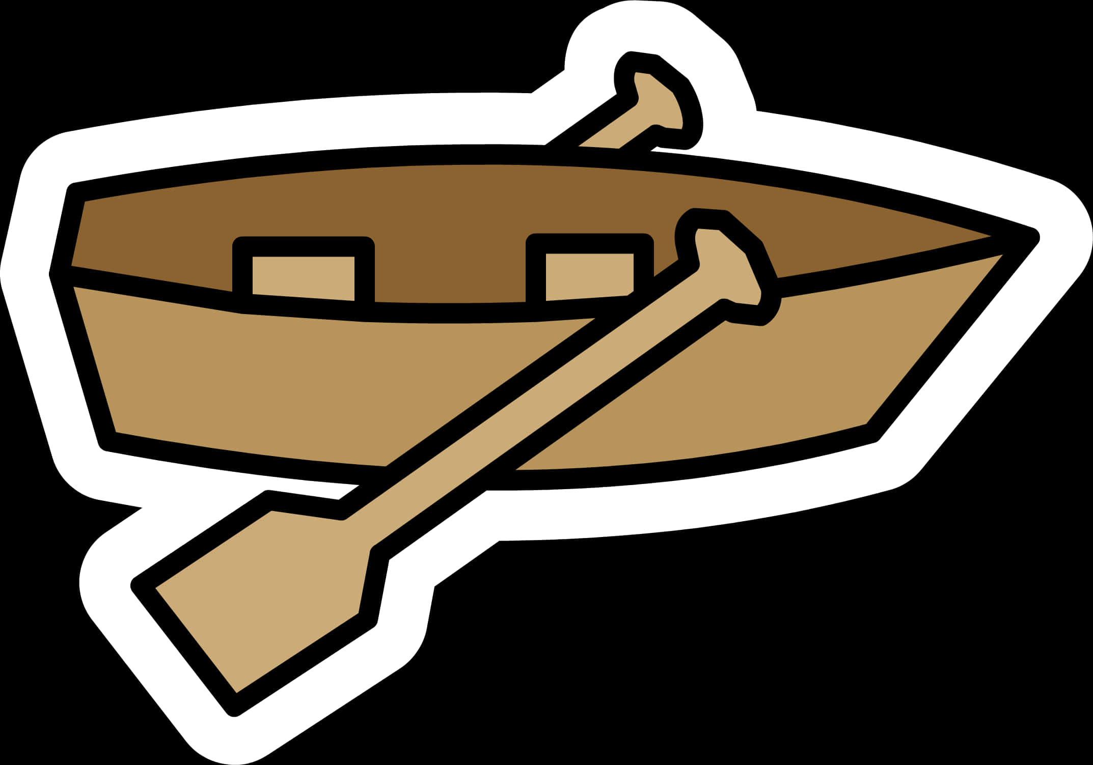 Rowboat Graphic Sticker PNG