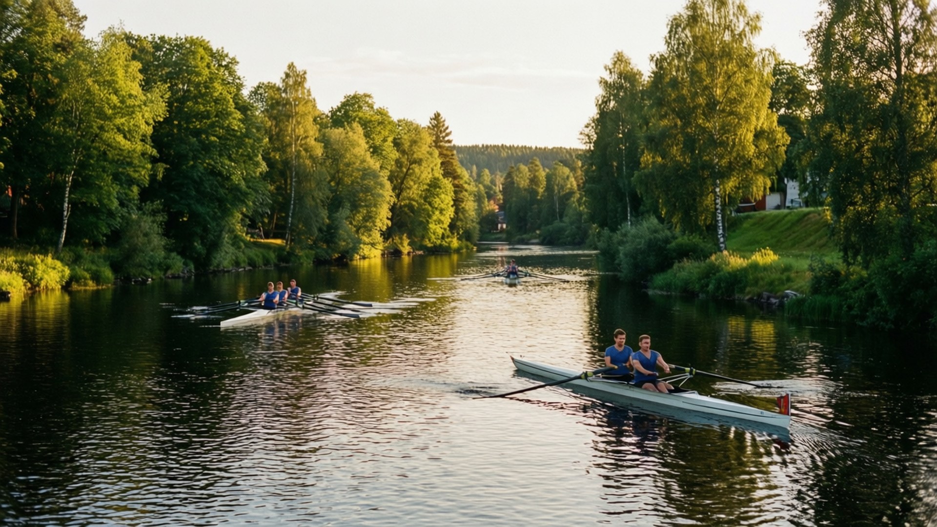 Rowing on Drammen River
