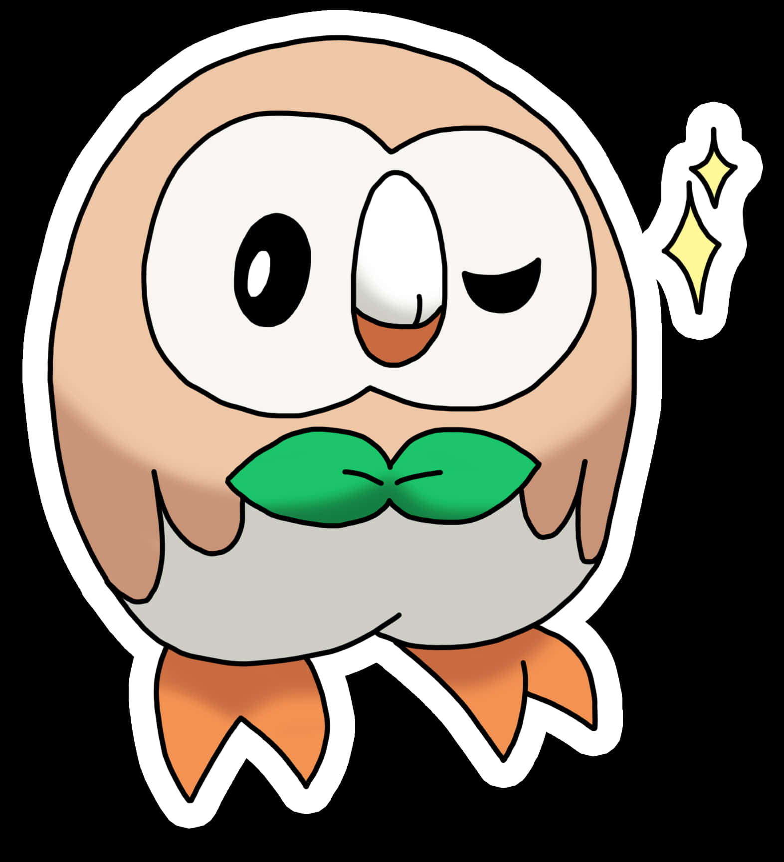 Rowlet Pokemon Sticker PNG