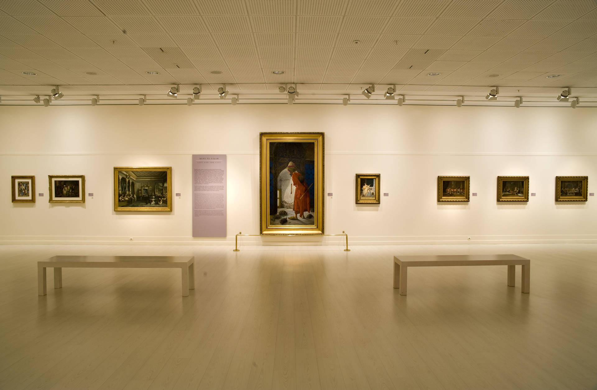 Rows Of Art Gallery Paintings