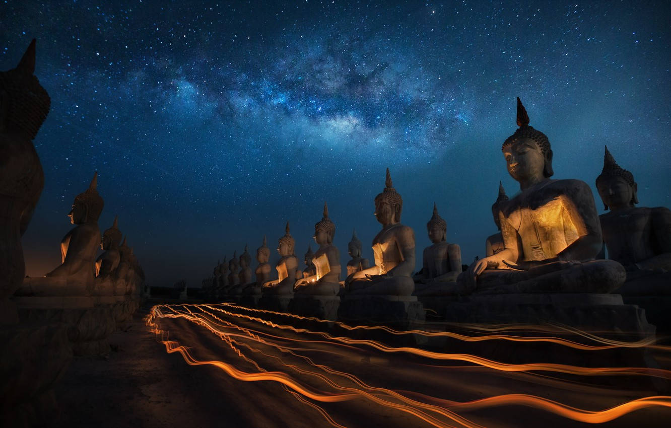 Rows Of Buddha God Laptop