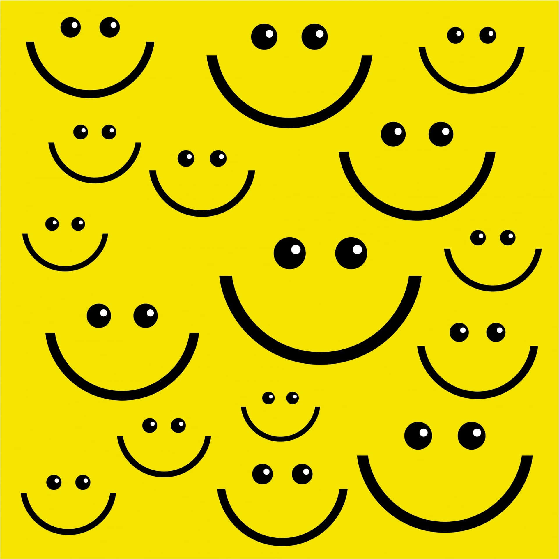 Boundless Joy - A Row of Happy Smiles Wallpaper