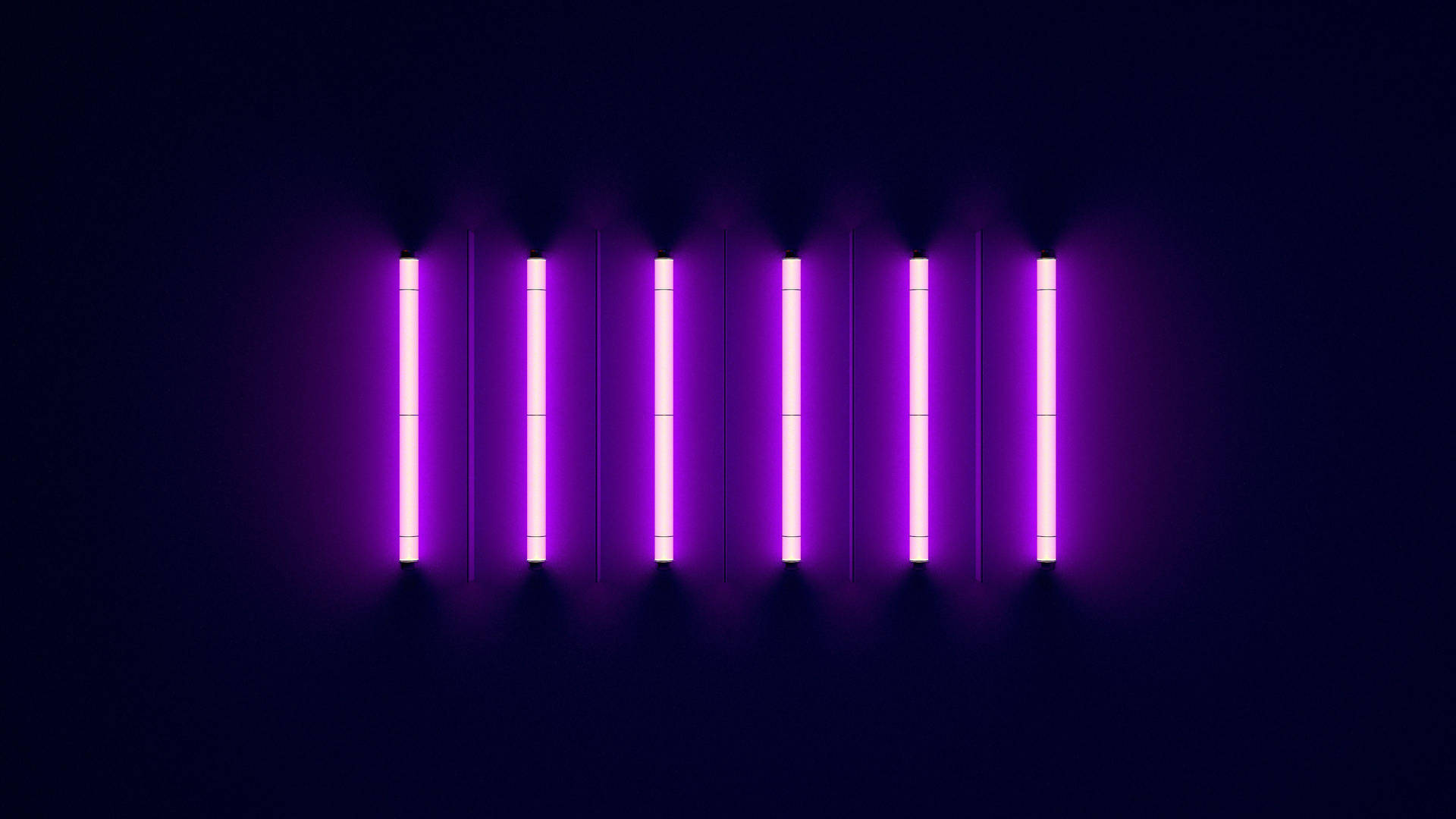 Rows Of Lights Aesthetic Purple Neon Computer Wallpaper