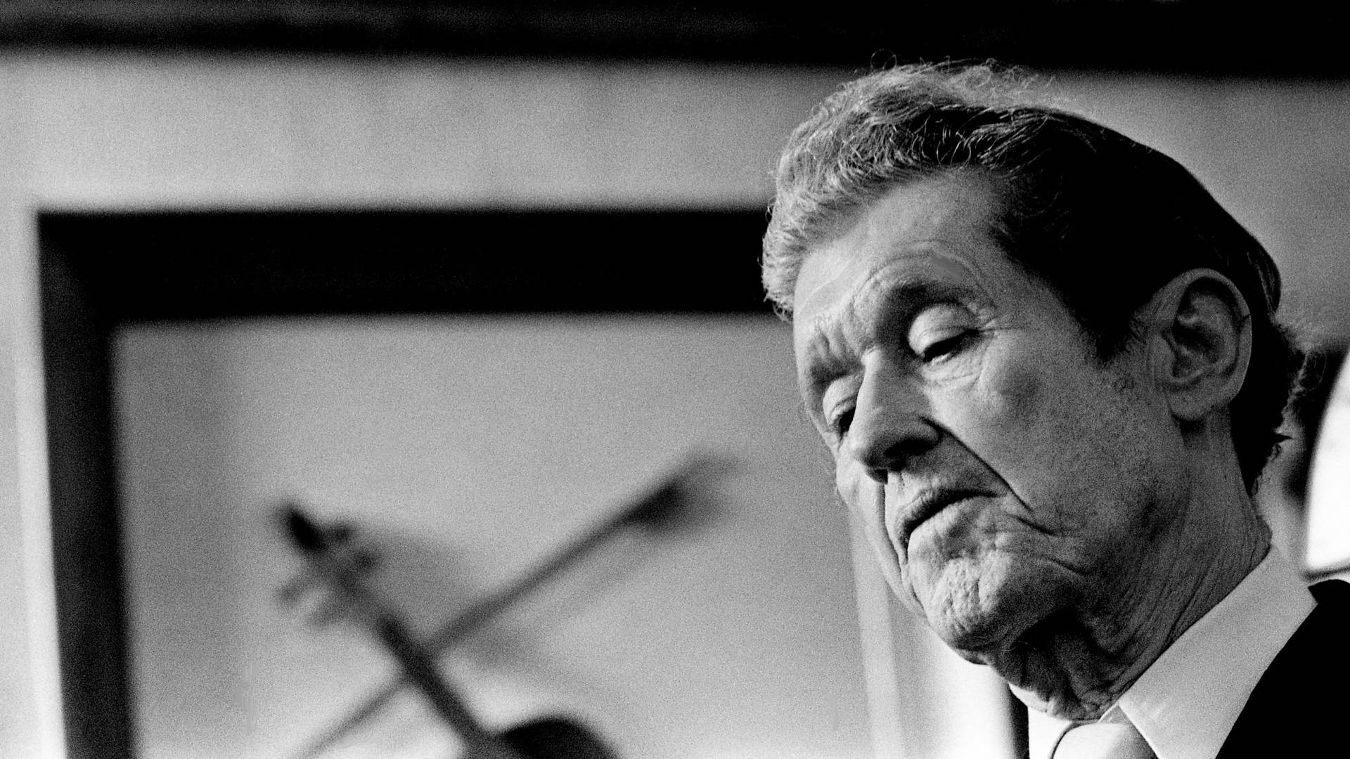 Caption: Legendary Country Music Star Roy Acuff in Black-and-White Wallpaper