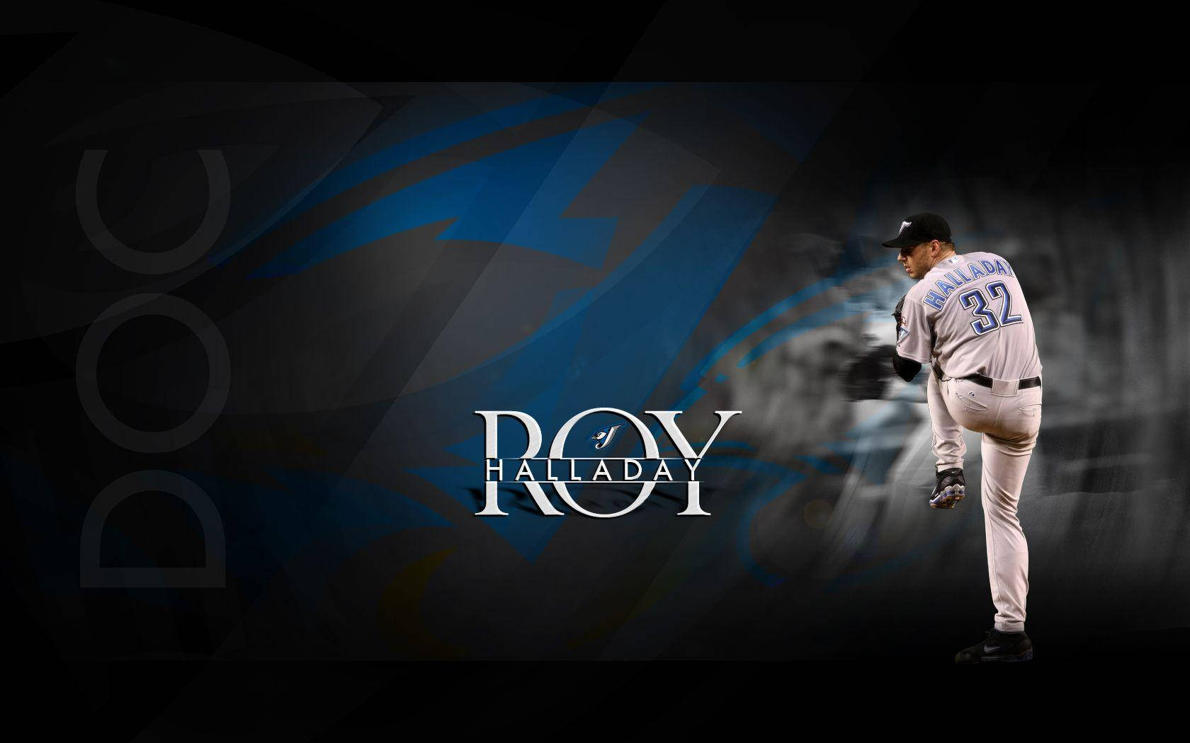 Royhalladay Svart Och Blå Grafisk Bildskärm. Wallpaper