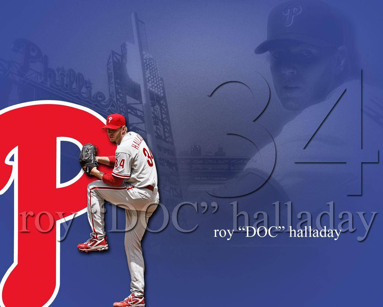 Royhalladay Gráfico De Los Philadelphia Phillies Fondo de pantalla