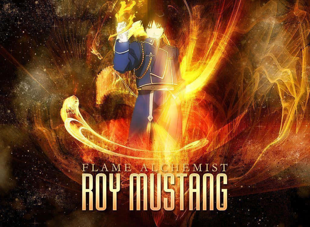 Roy Mustang showcases his flame alchemy powers Wallpaper