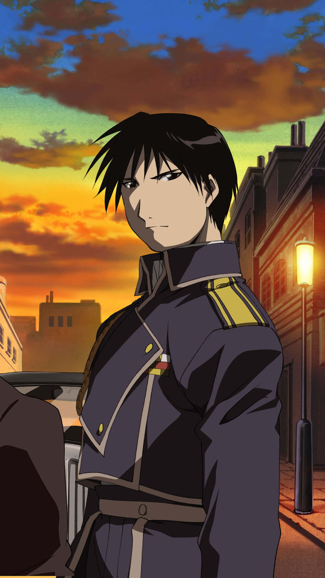 De Kracht Van Vlam Alchemie - Roy Mustang Achtergrond