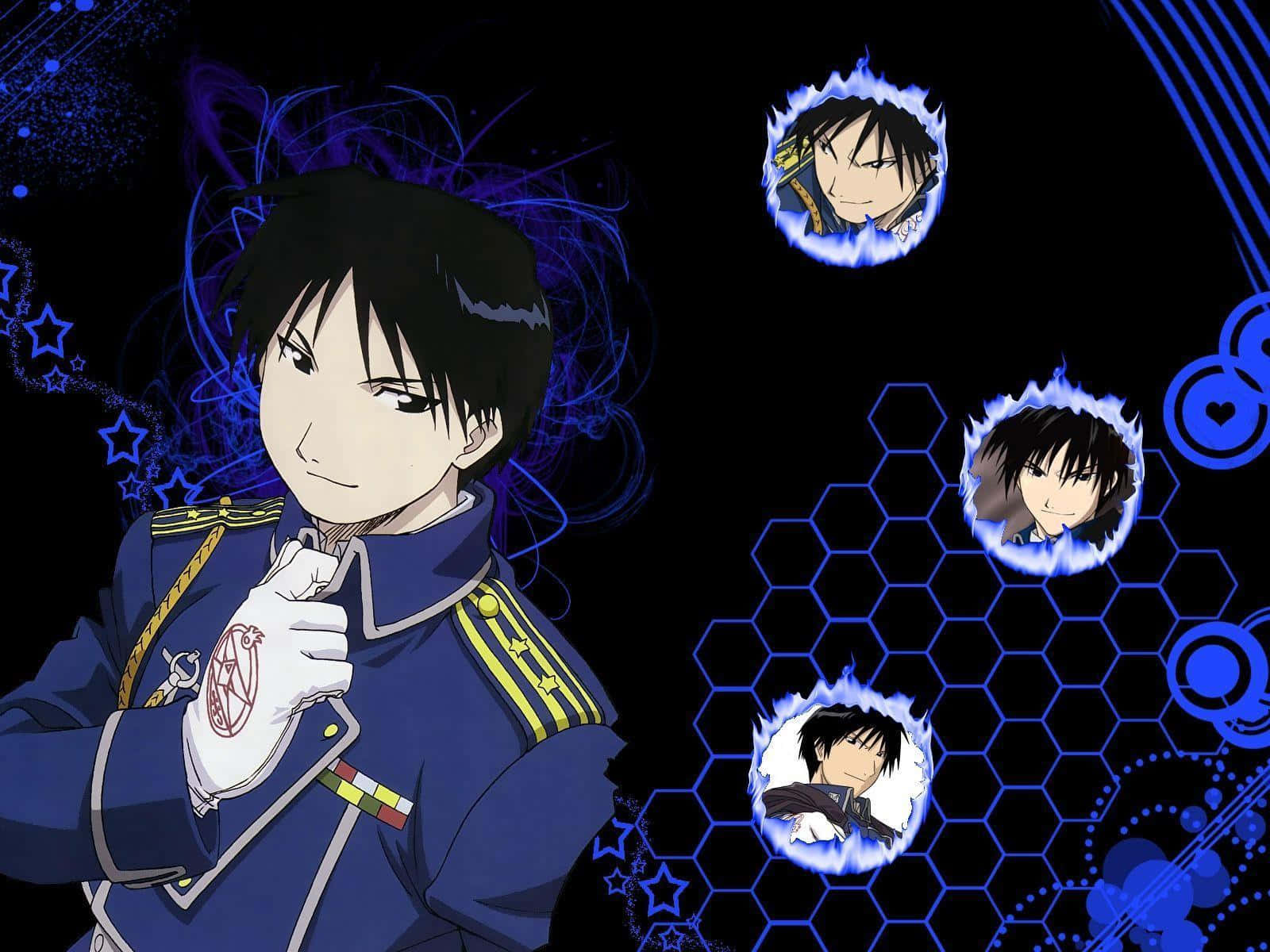 Roy Mustang, the Flame Alchemist, in action Wallpaper