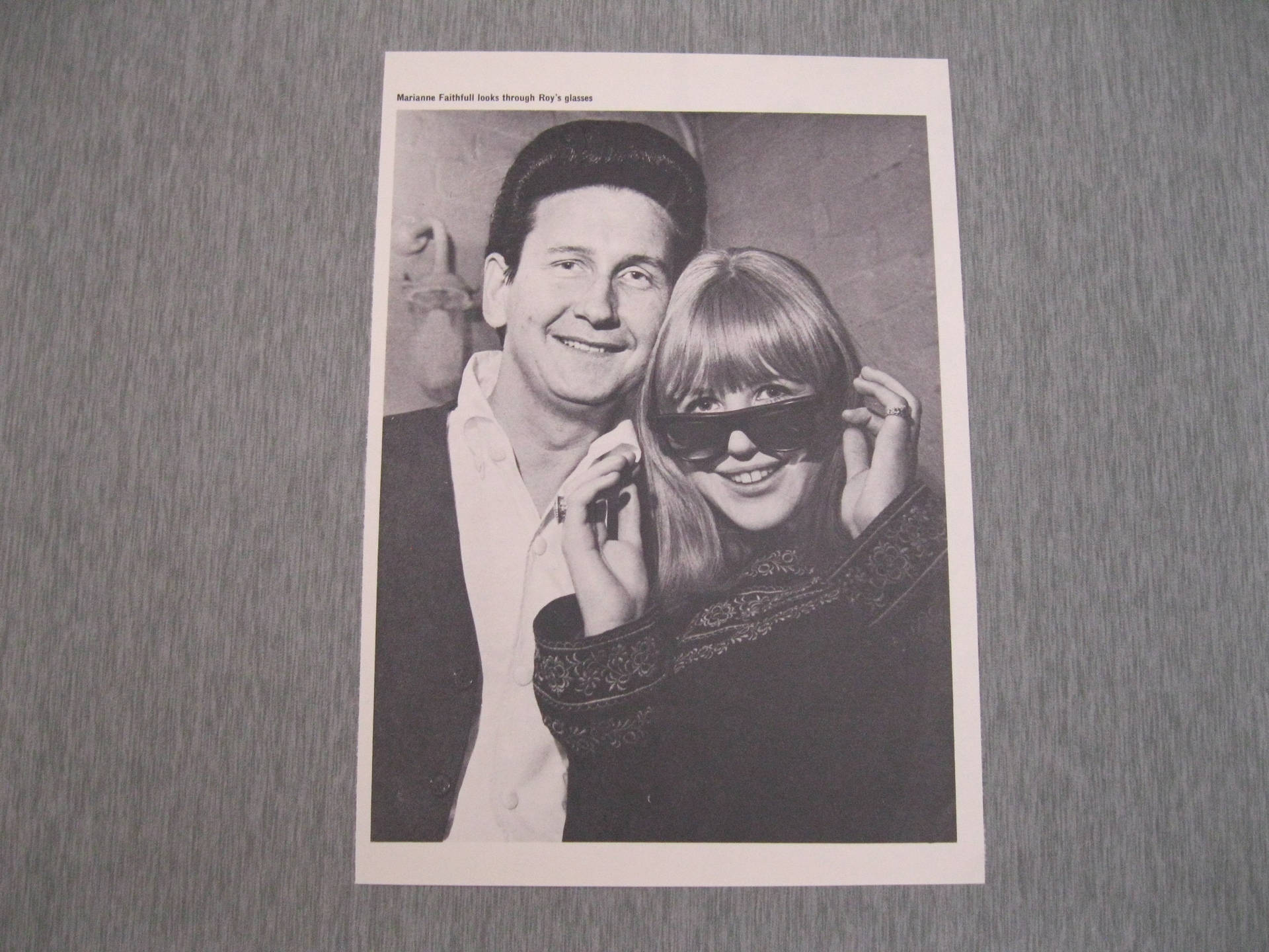 Roy Orbison Marianne Faithful Polaroid Picture