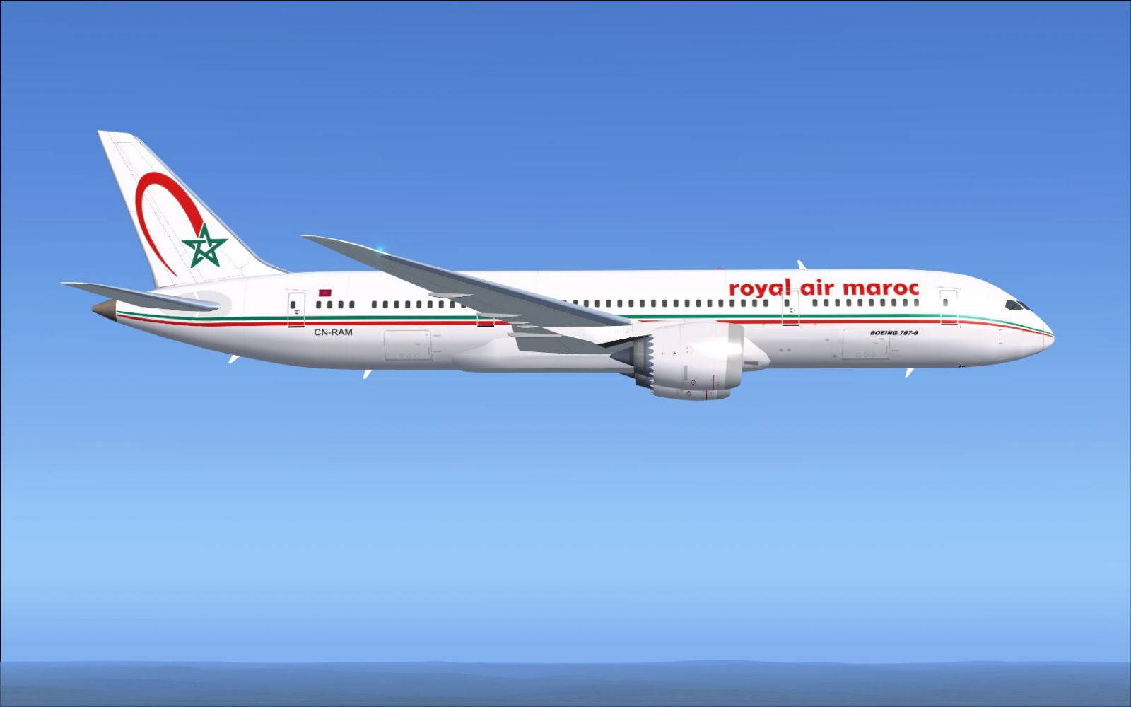 Royalair Maroc Sobre El Horizonte Fondo de pantalla