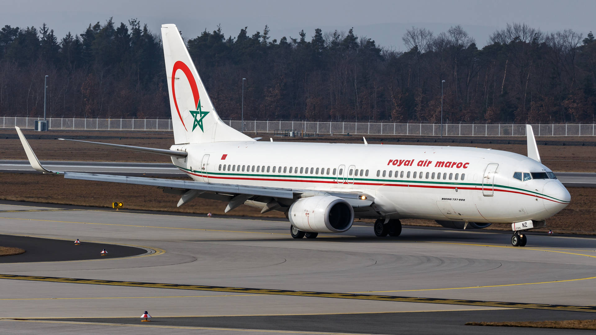 Royal Air Maroc With Tall Trees Wallpaper