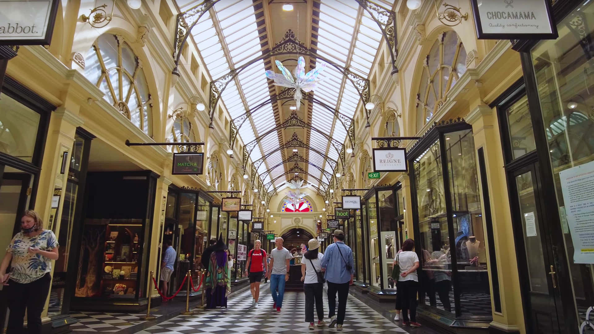 Royal Arcade Melbourne Interior View Wallpaper