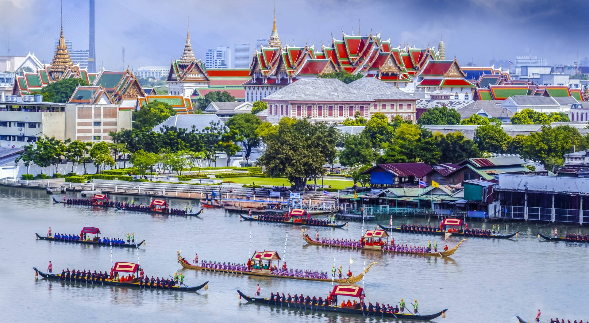 Royal Barge Procession Thailand Wallpaper
