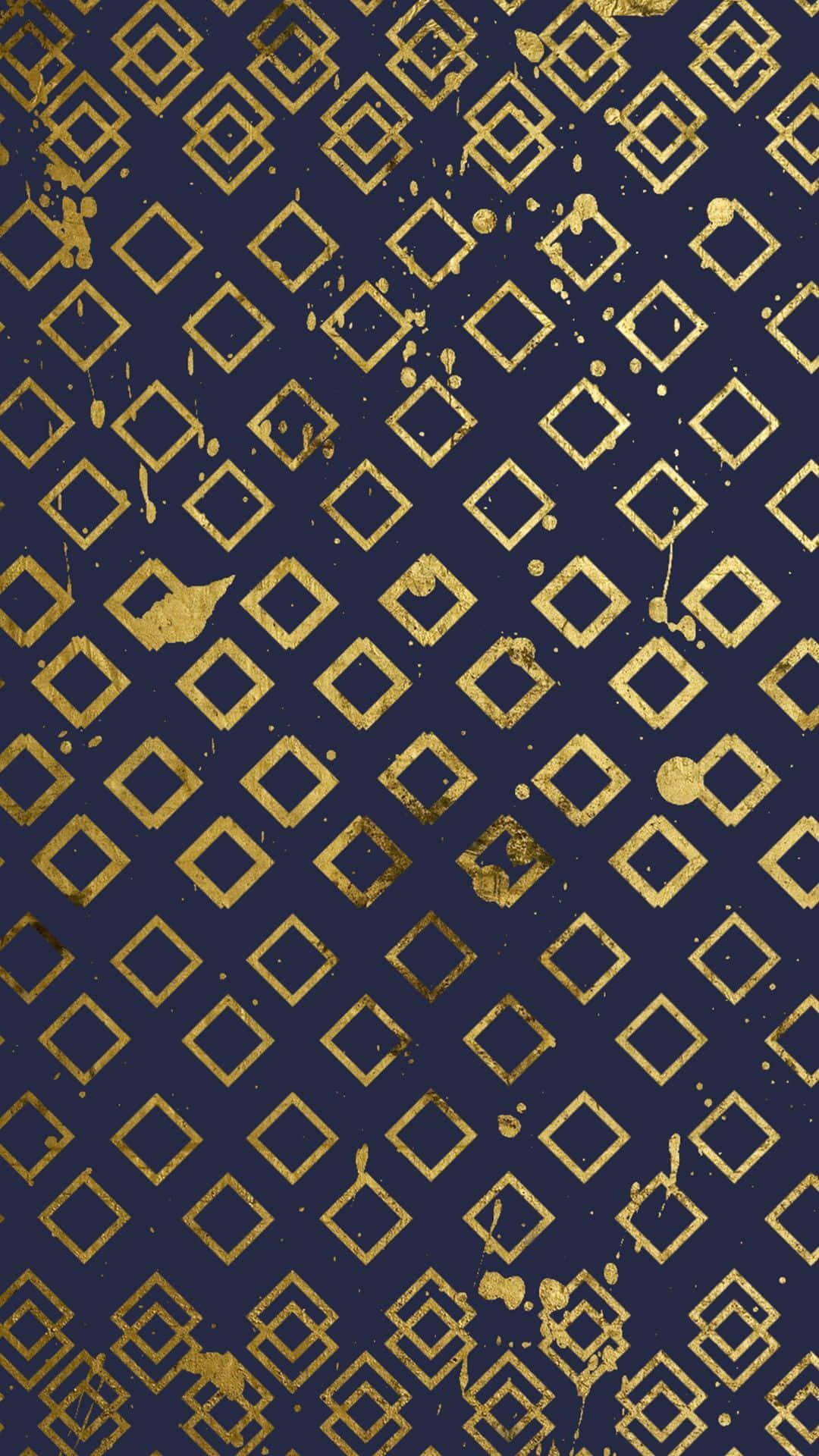 a gold and blue geometric pattern