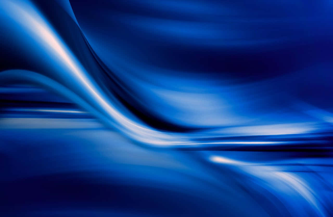 Glossy Wave In Royal Blue Background