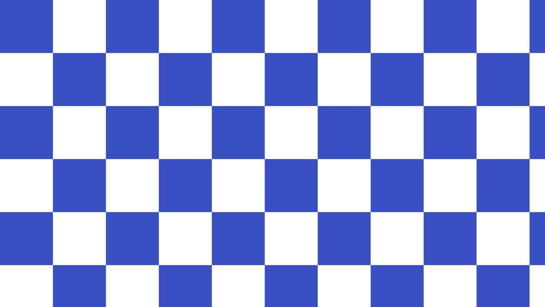 Royal Blue Checkerboard Pattern Wallpaper