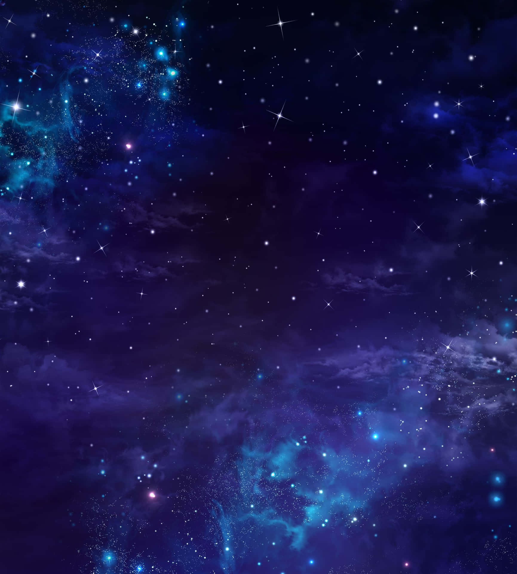 Royal Blue Cosmic Sky Wallpaper