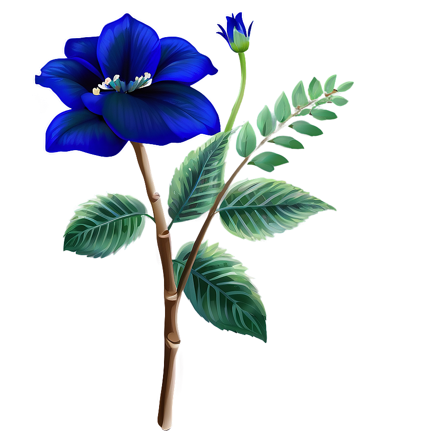 Royal Blue Flower Png Pcv PNG