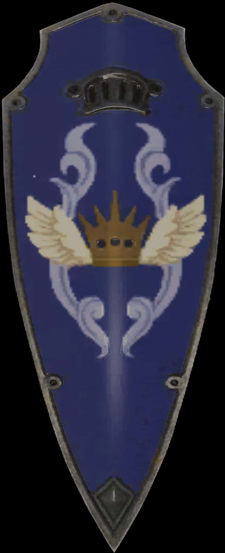 Royal Blue Heraldic Shield PNG