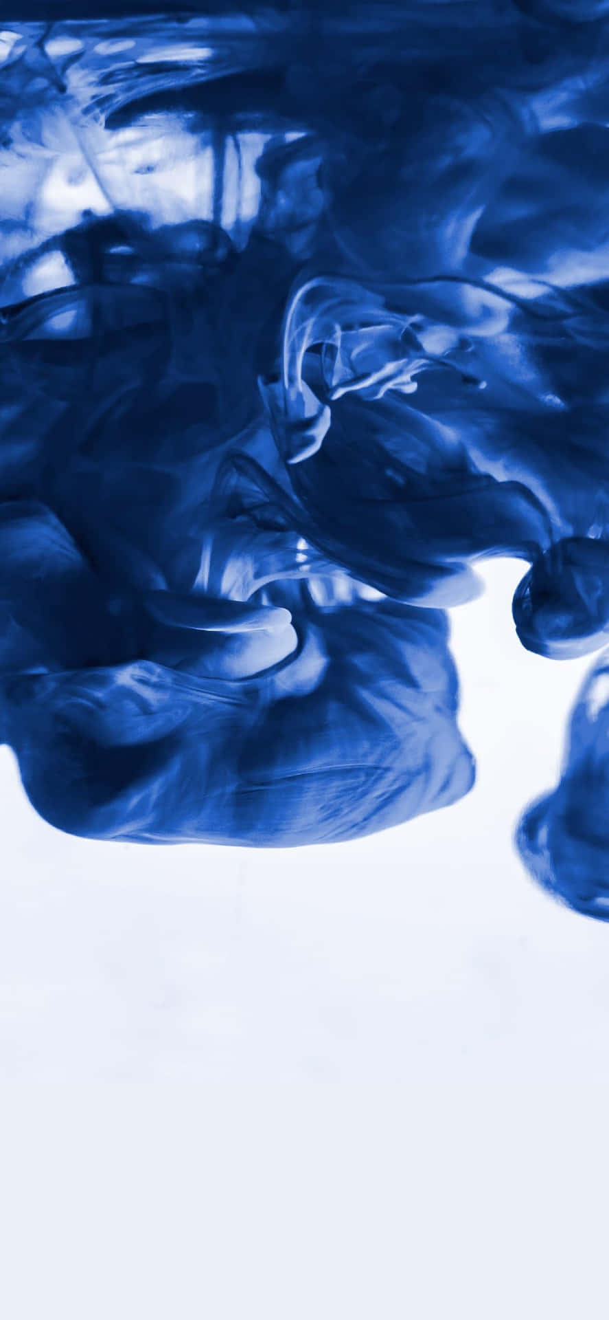 Royal Blue Ink Clouds Abstract Wallpaper