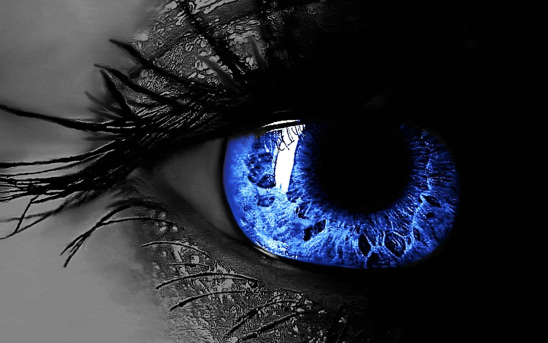 Royal Blue Iris Eye Geometrics har et sofistikeret, moderne udseende. Wallpaper