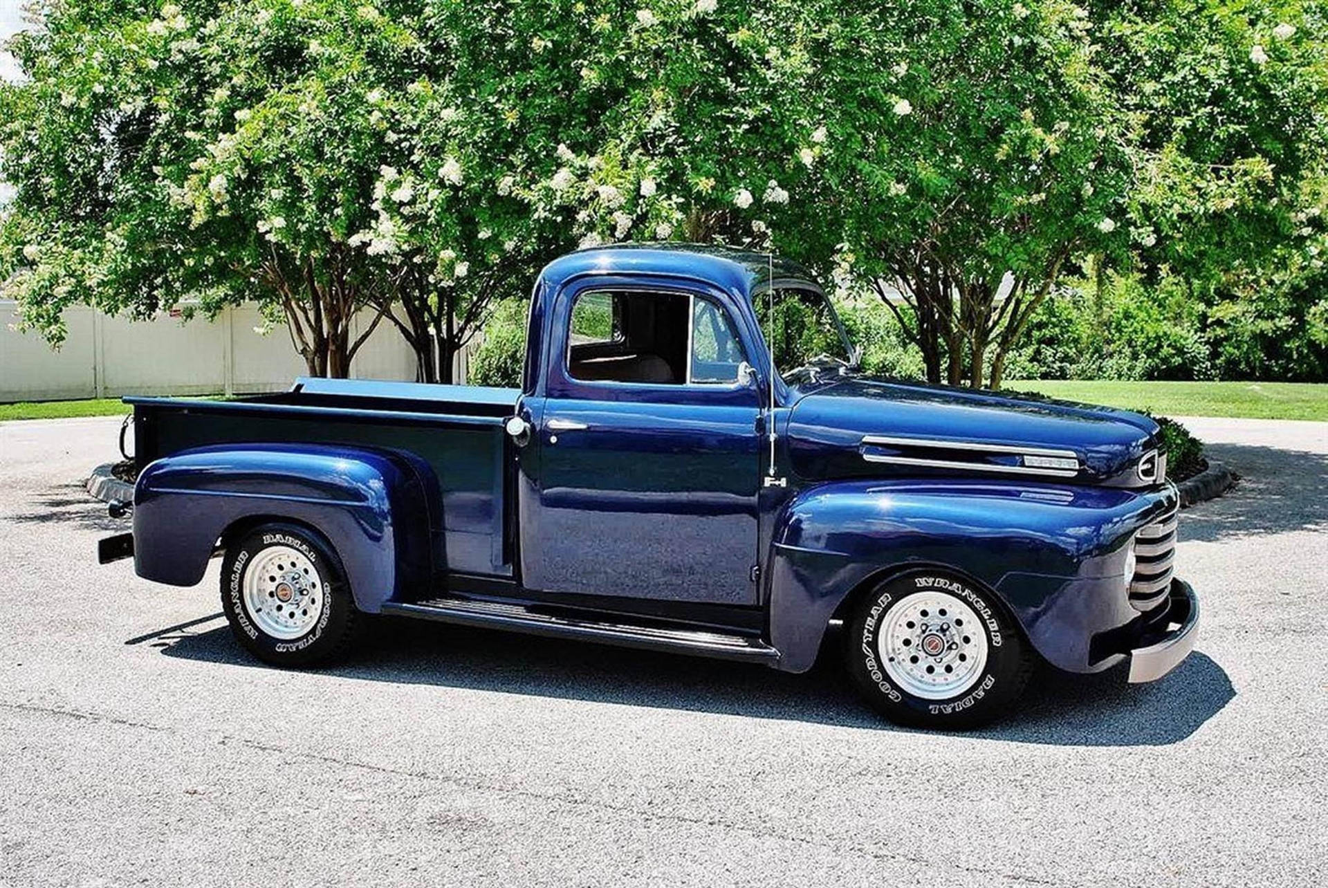 Royal Blue Old Ford Truck