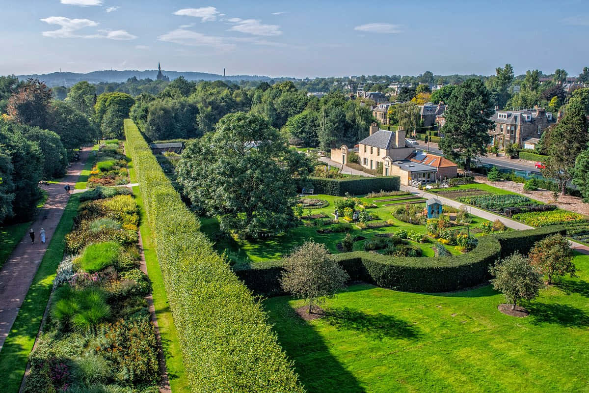 Royal Botanic Garden Edinburgh Aerial View Wallpaper