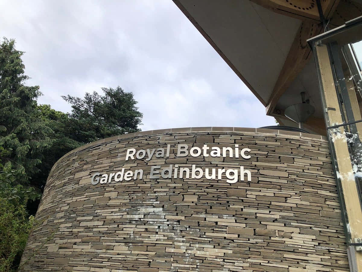 Royal Botanic Garden Edinburgh Entrance Sign Wallpaper