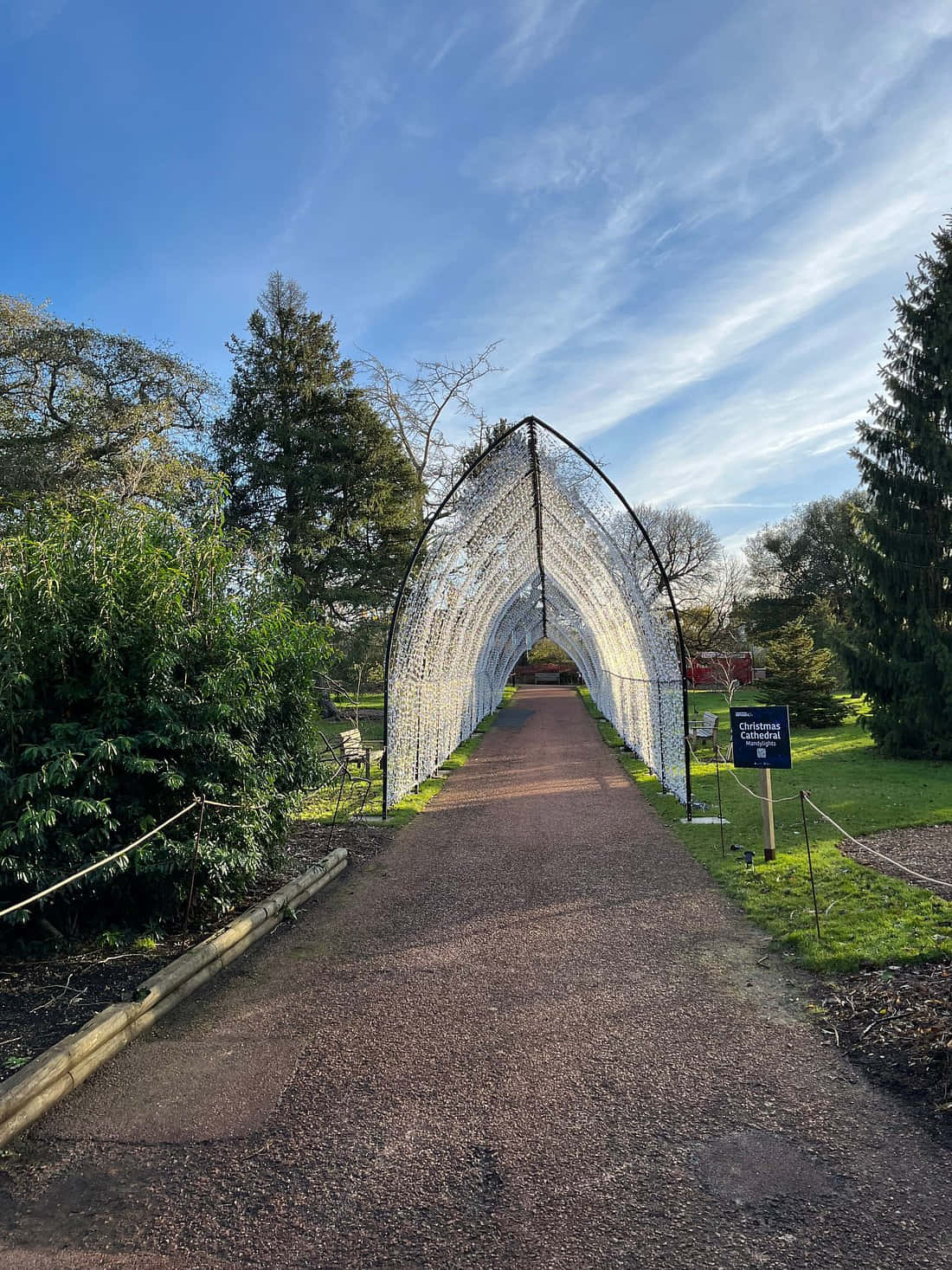 Download Royal Botanic Garden Edinburgh Lighted Archway Wallpaper