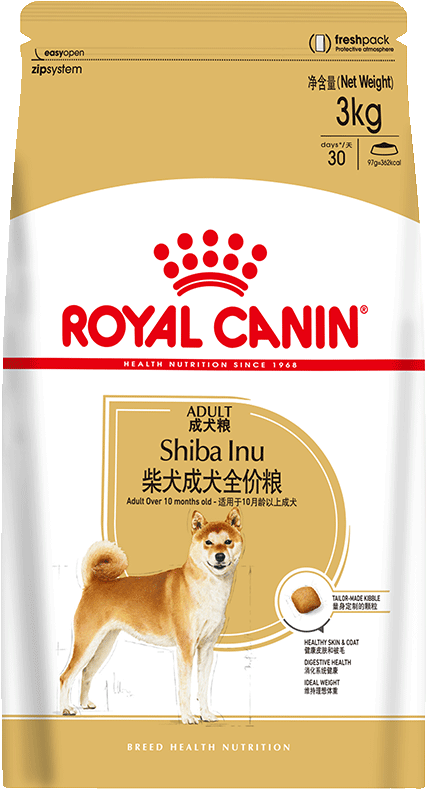 Royal Canin Shiba Inu Adult Dog Food Package PNG