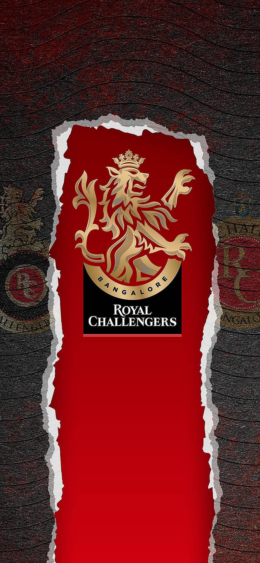 Royal Challengers Bangalore Ripped Logo Wallpaper