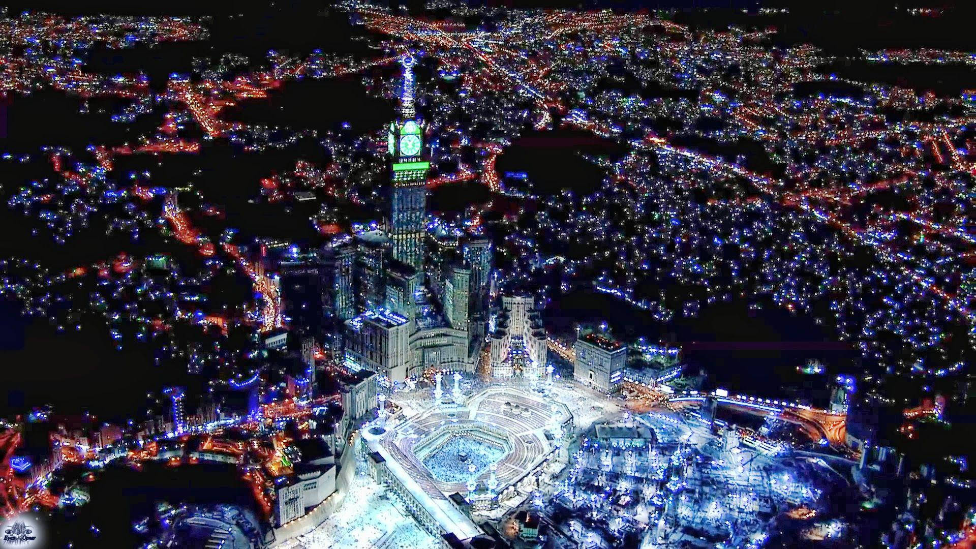 Royal Clock Tower Lights In Makkah Hd Picture