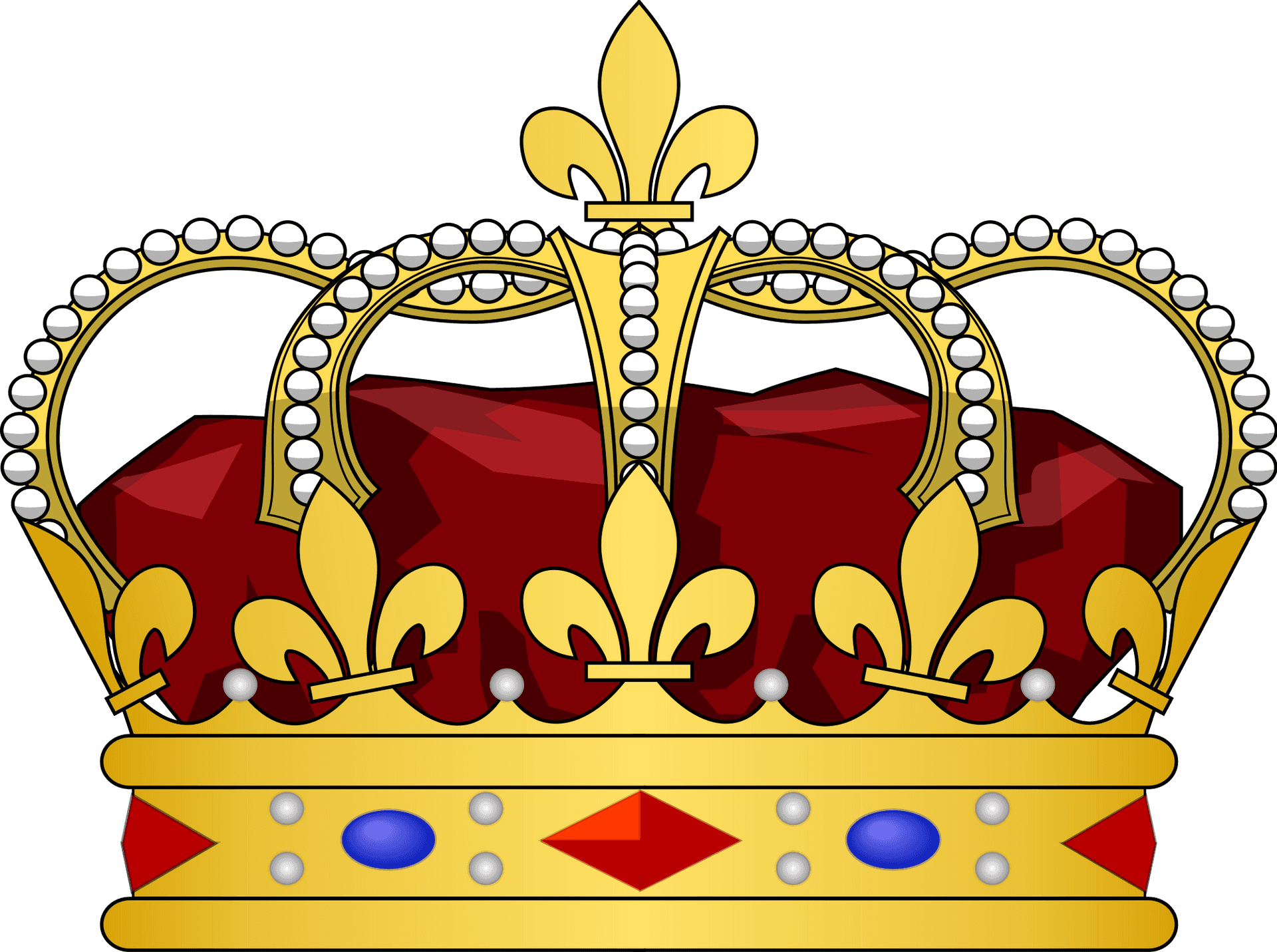 Royal Crown Vector Illustration PNG