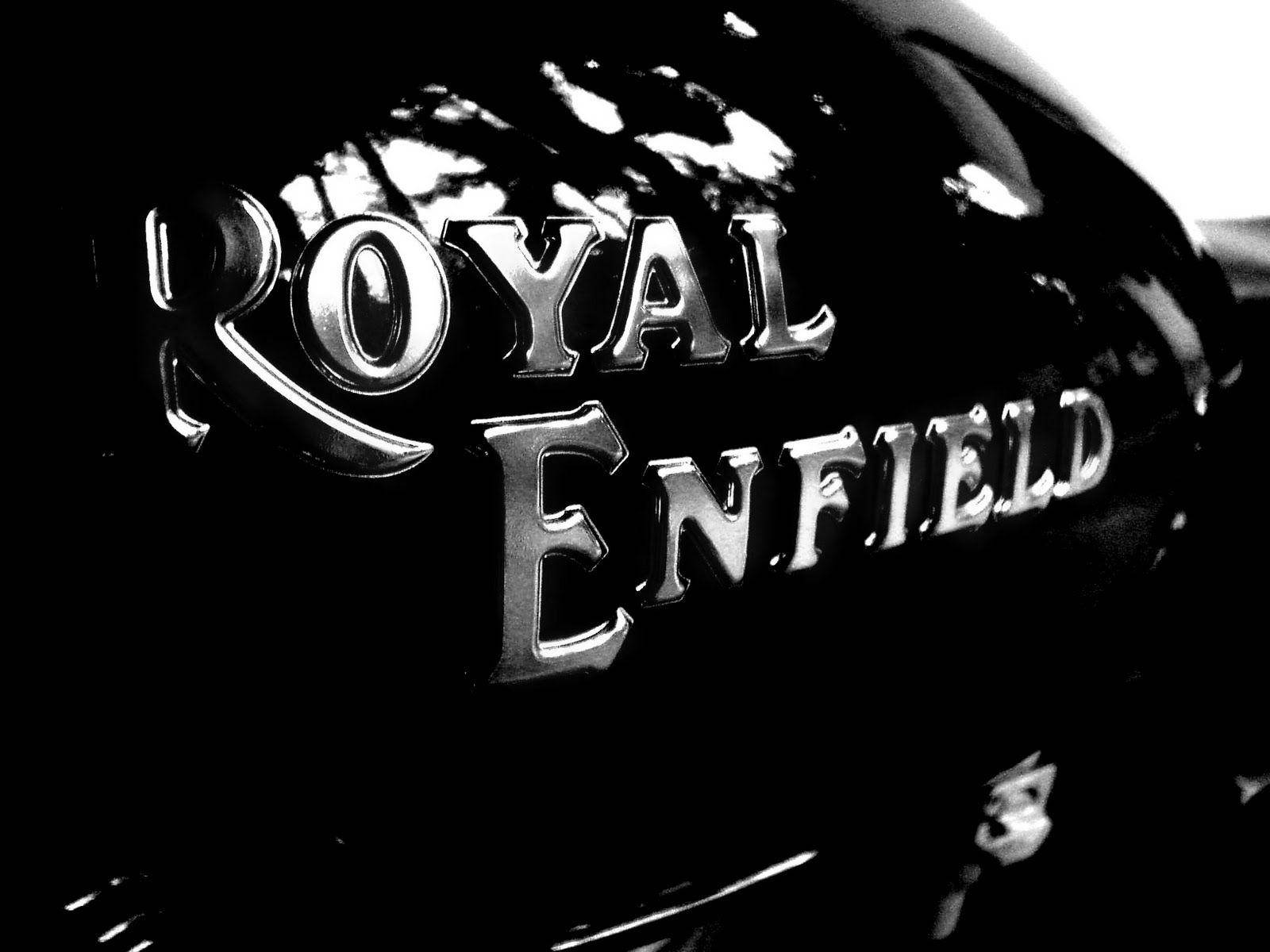 Royal Enfield Hd Monochrome Closeup Wallpaper