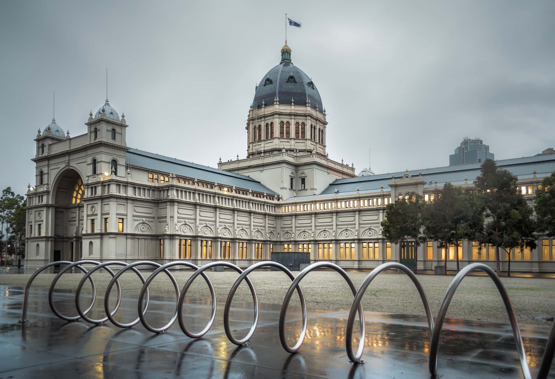 Royal Exhibition Building Dusk View Wallpaper