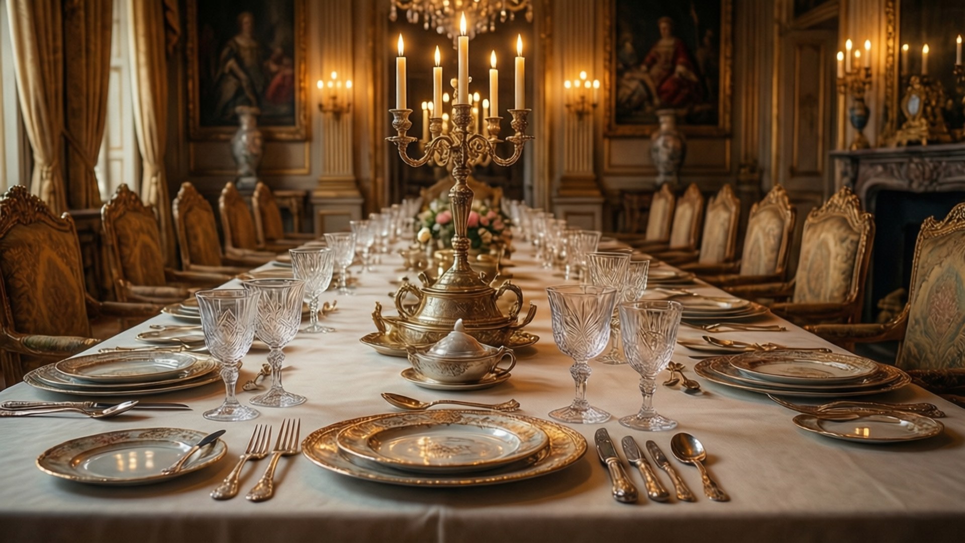 Royal Feast Table Wallpaper