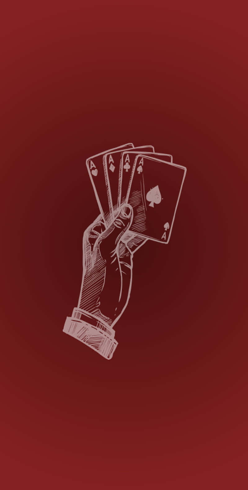 Royal Flush Hand Sketch Wallpaper