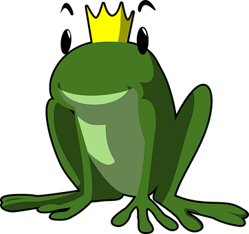Royal Frog Cartoon PNG