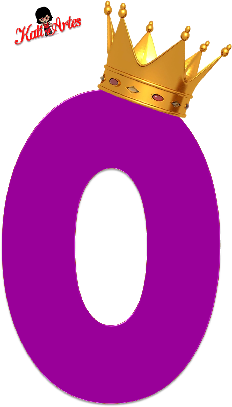 Royal Letter Owith Crown Graphic PNG