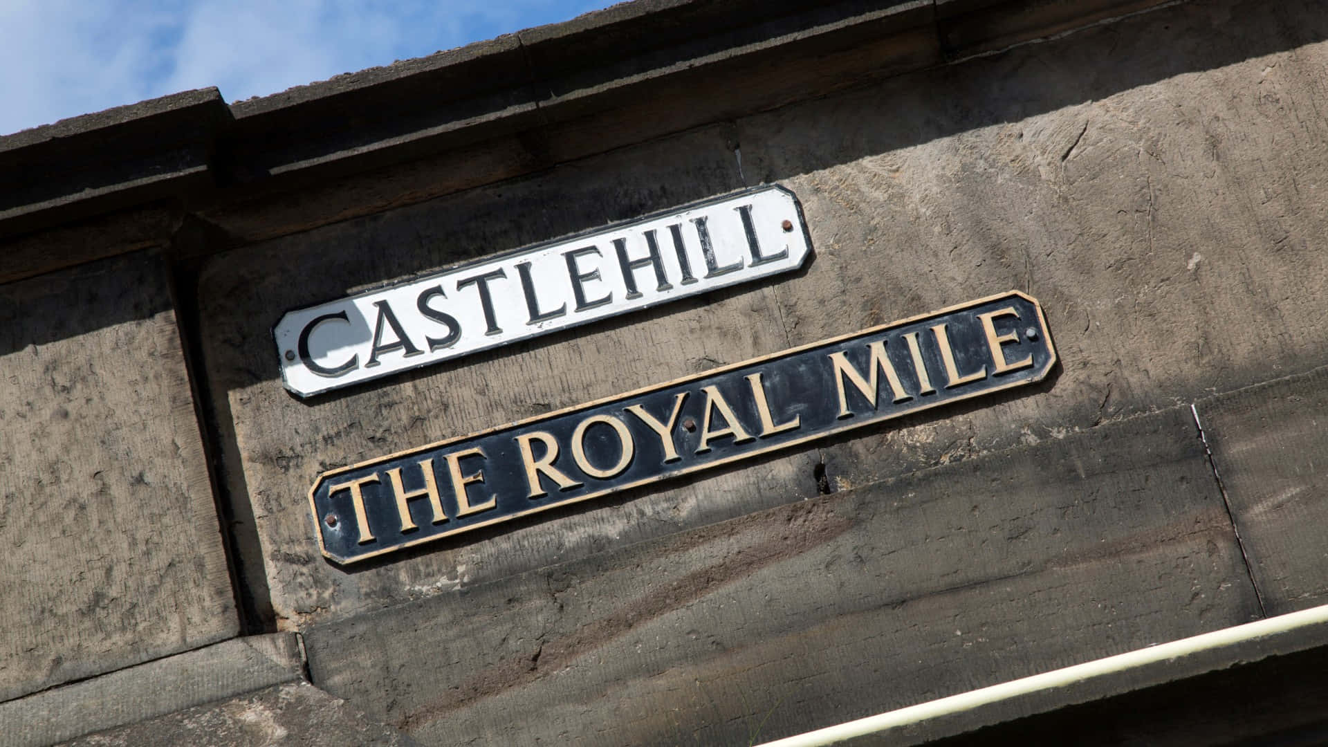 Royal Mile Castlehill Signage Wallpaper
