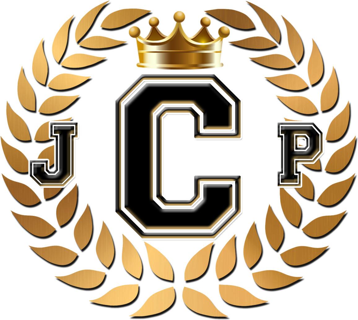 Royal Monogram J C Pwith Laurel Wreathand Crown PNG