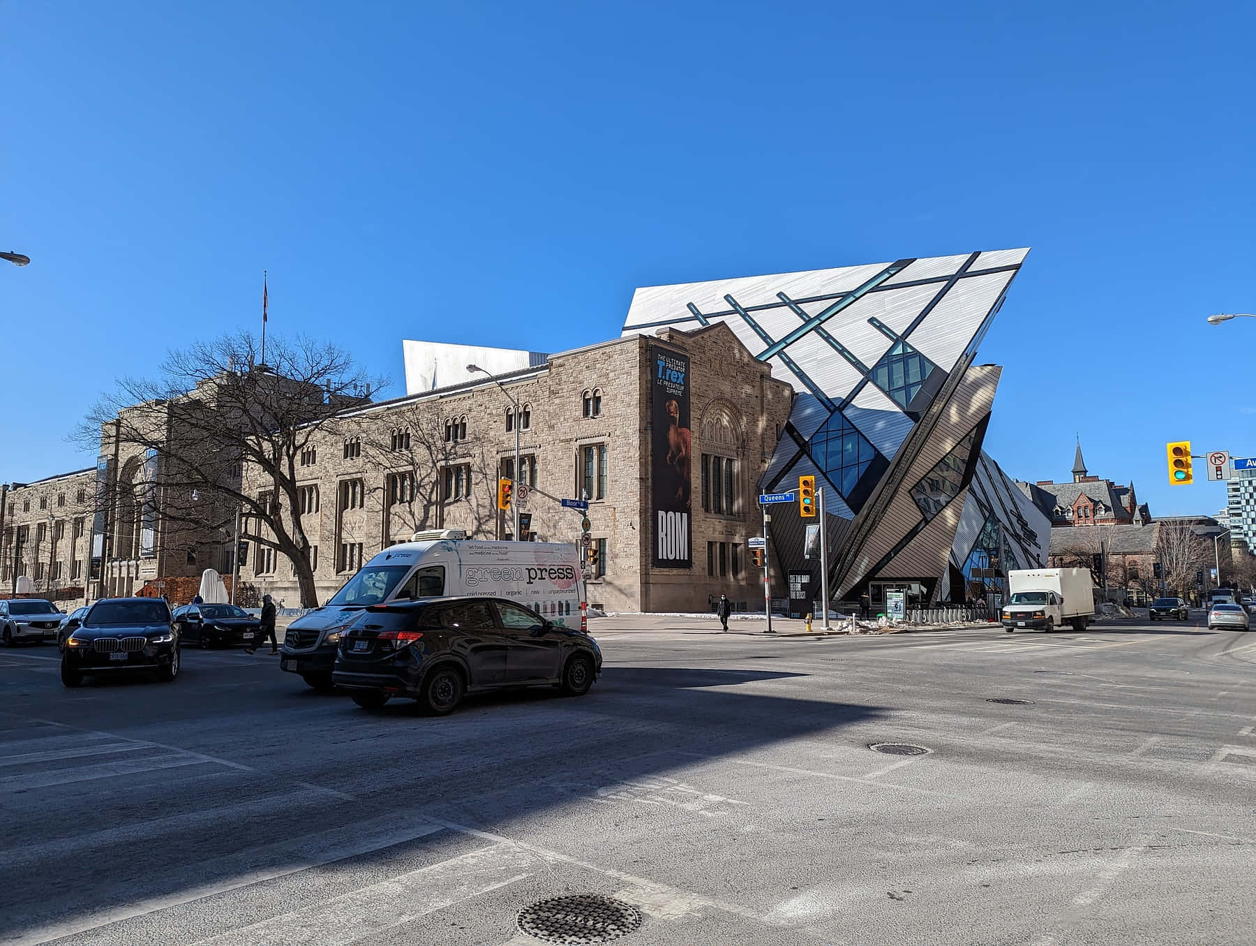 Royal Ontario Museum Exterieur Moderne Architectuur Achtergrond