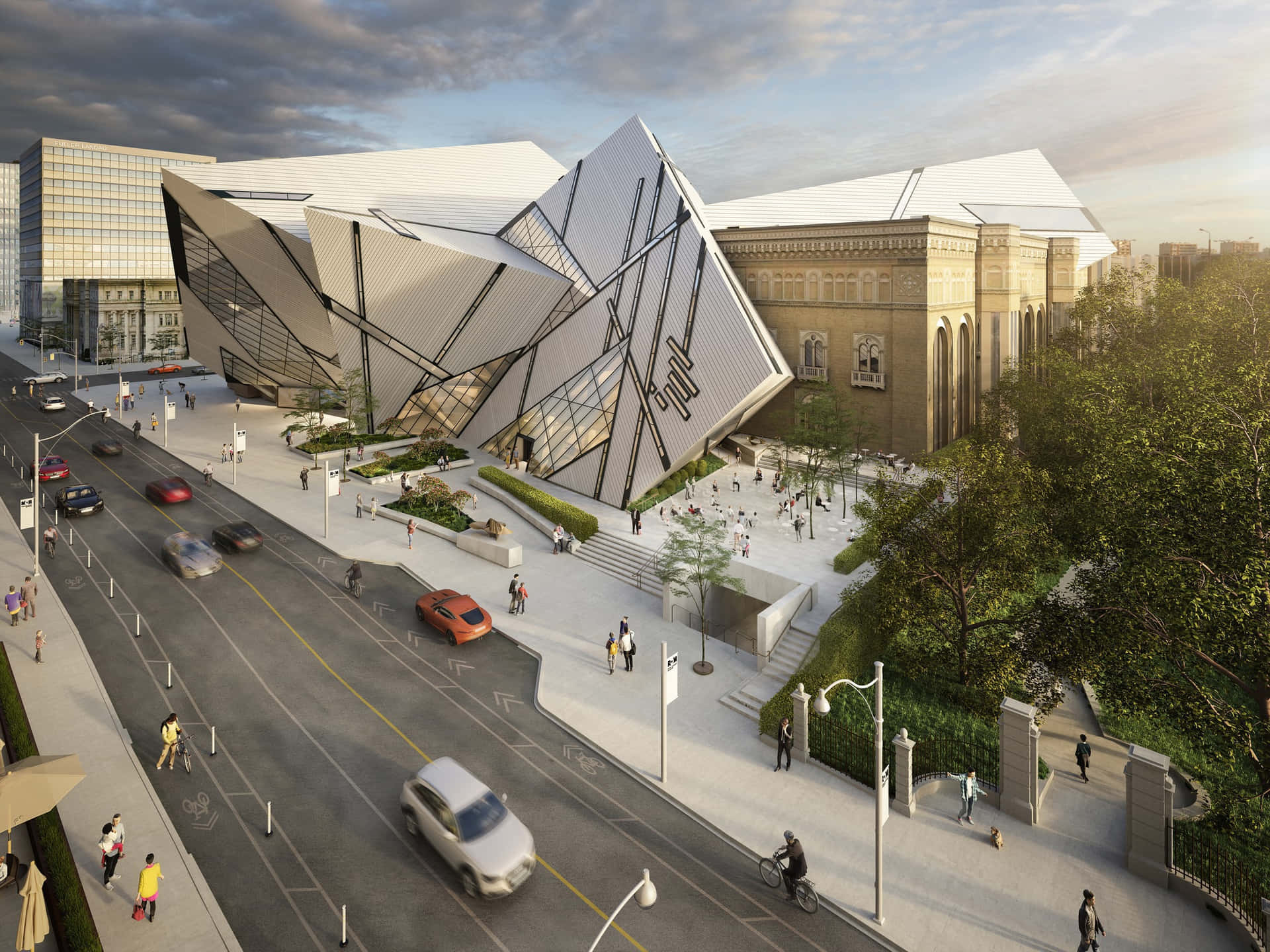 Royal Ontario Museum Exterior Modern Architecture Wallpaper