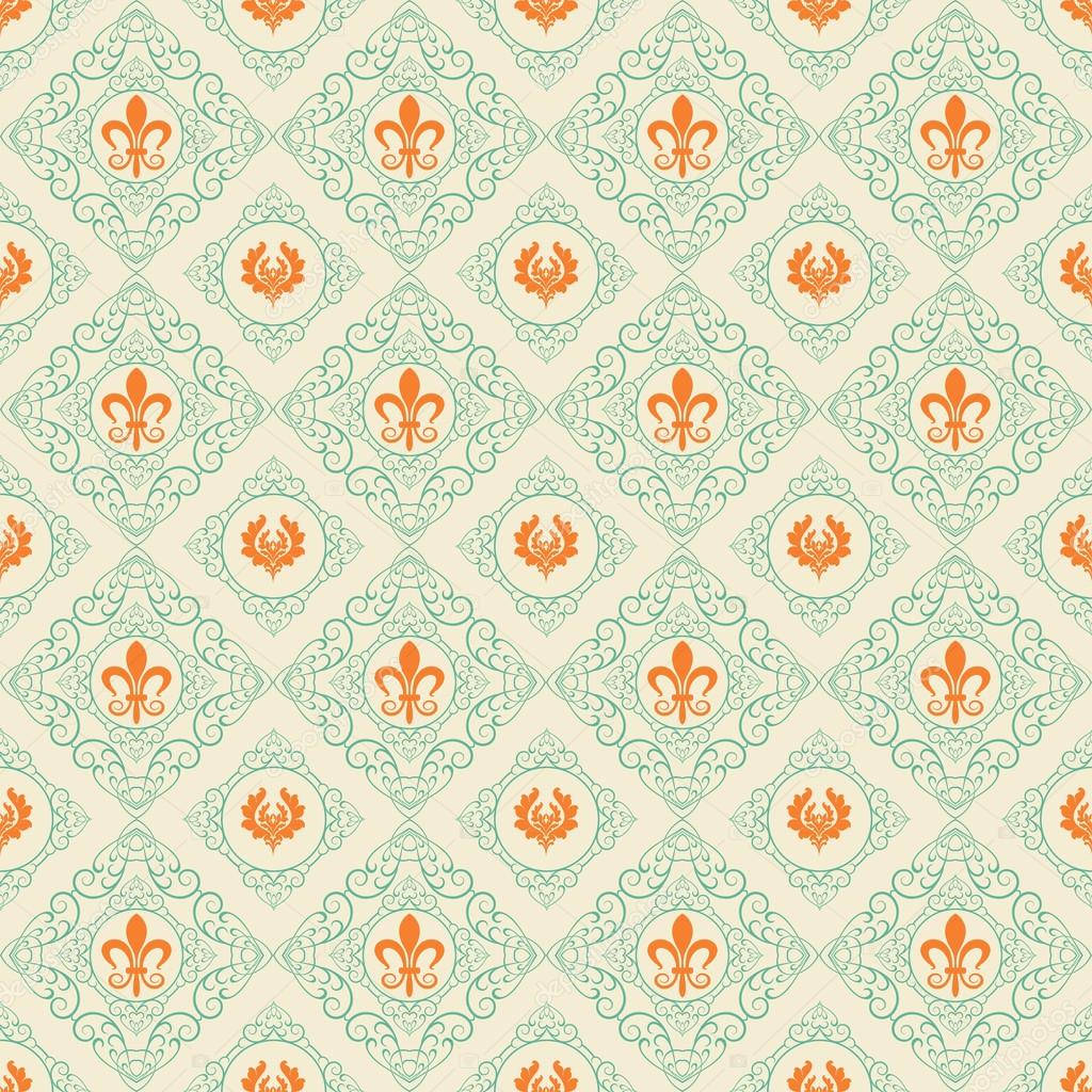 Royal Pattern Gold Fleur Wallpaper