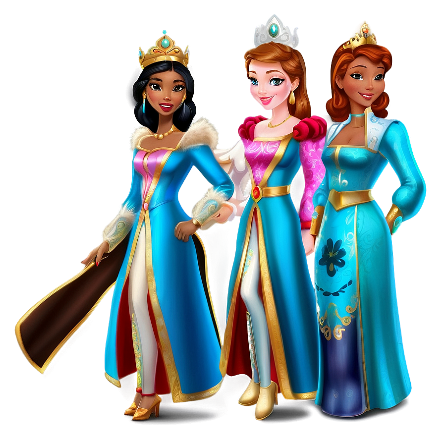 Royal Princesses Ensemble Png 06242024 PNG