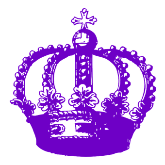 Royal Purple Crown Graphic PNG