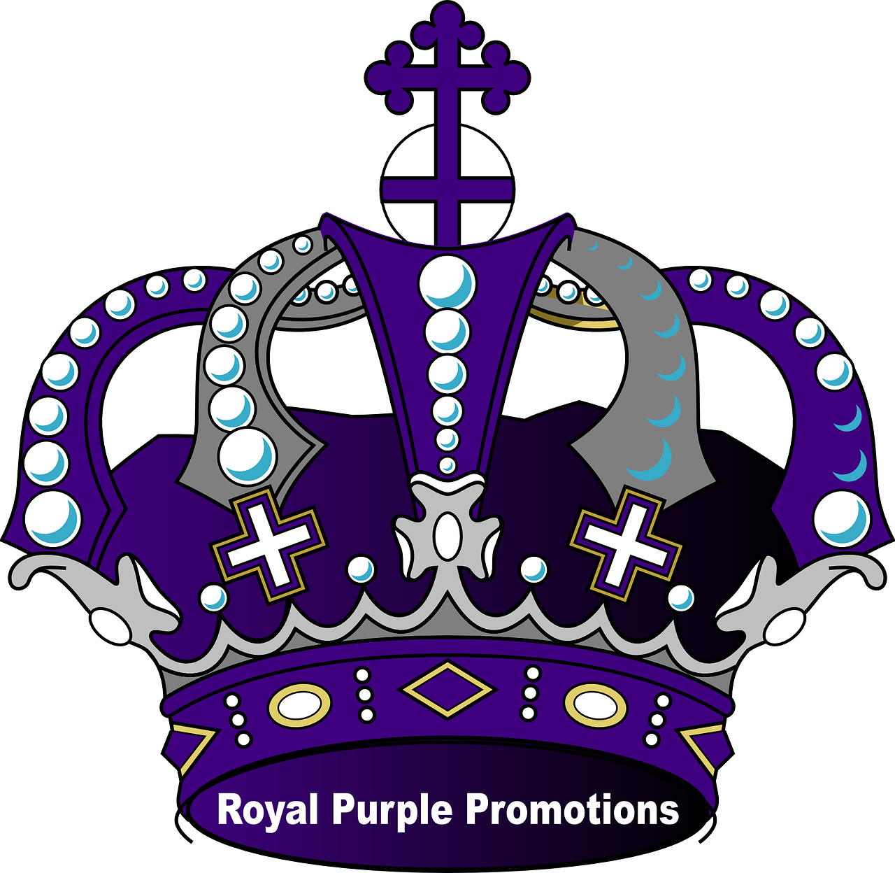 Royal Purple Crown Graphic PNG