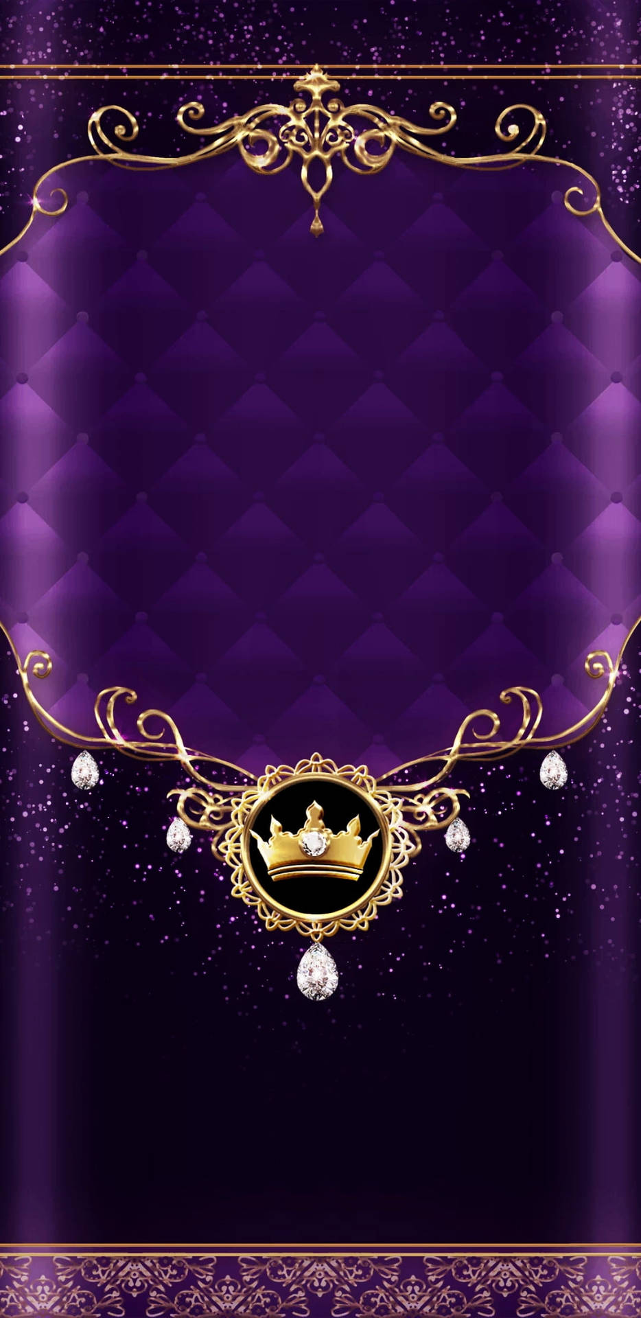 Royal Purple Queen Girly Wallpaper