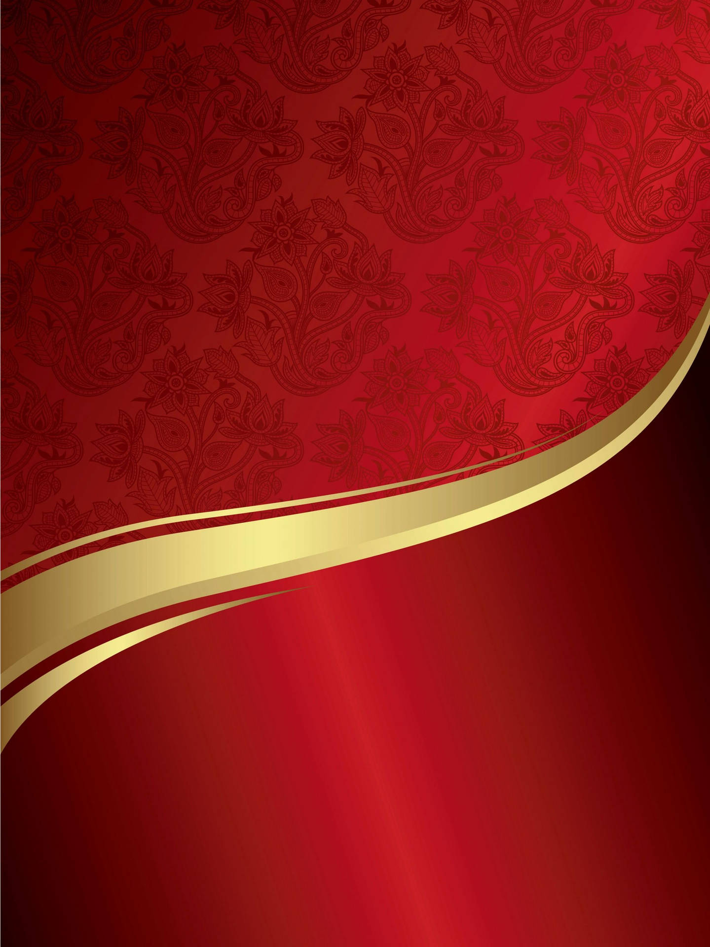 Royal Red And Gold Design Wallpaper
